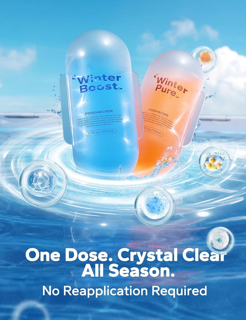 POOLHACKER Winter Pool Closing Kit - 3 in 1 Winterizing Care for Above Ground Pool and inground Pools, Long-Lasting & Safe for 15,000 Gallons - Image 2